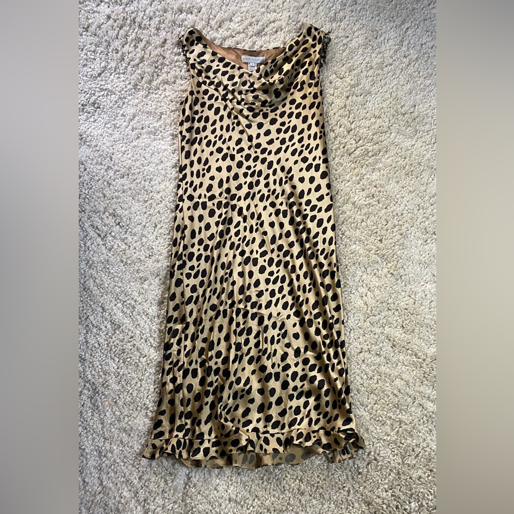 Gorgeous VINTAGE Philip DiCaprio Leopard Print Dress